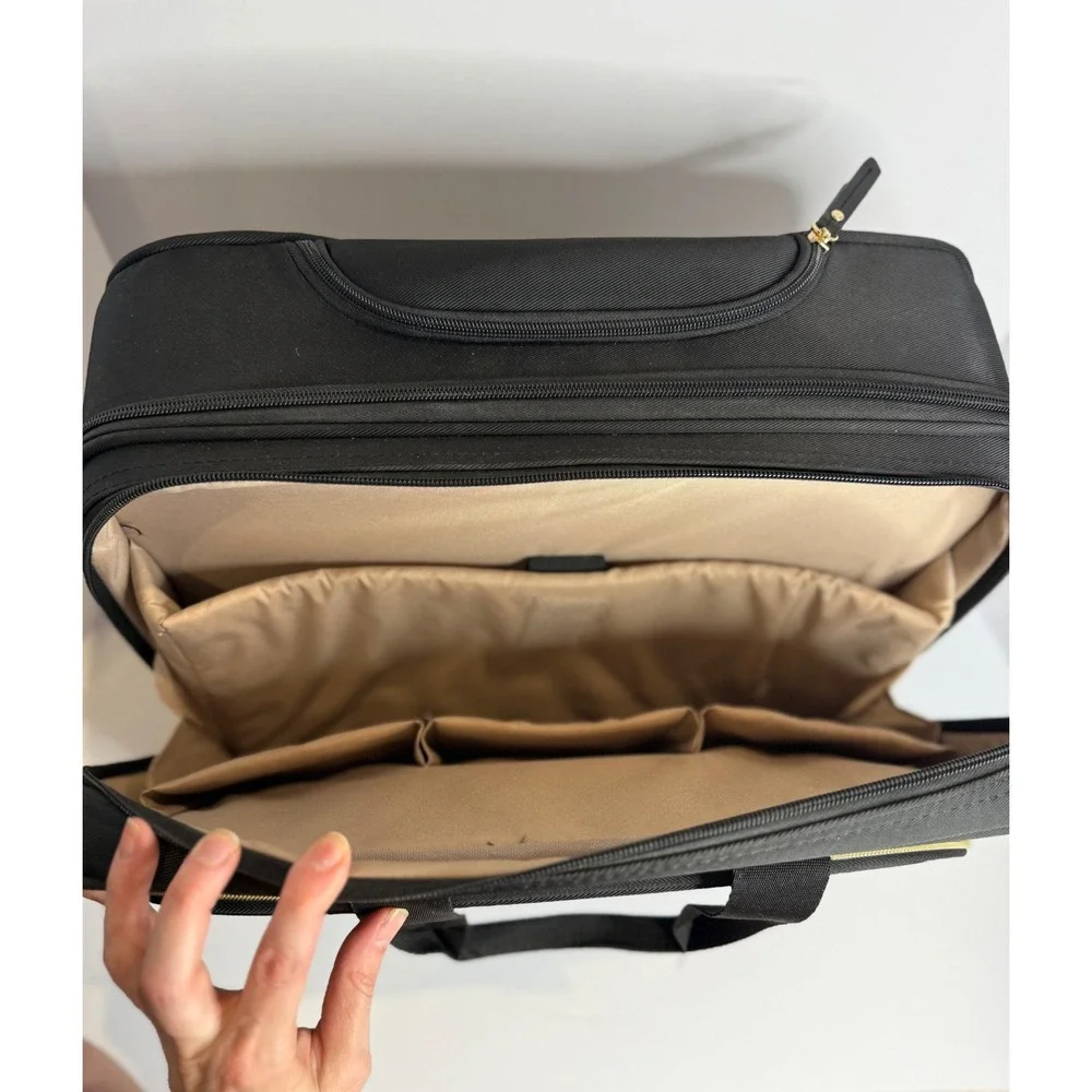 Samsonite Mobile Solution Spinner Mobile Office Rolling Laptop Bag Black Gold